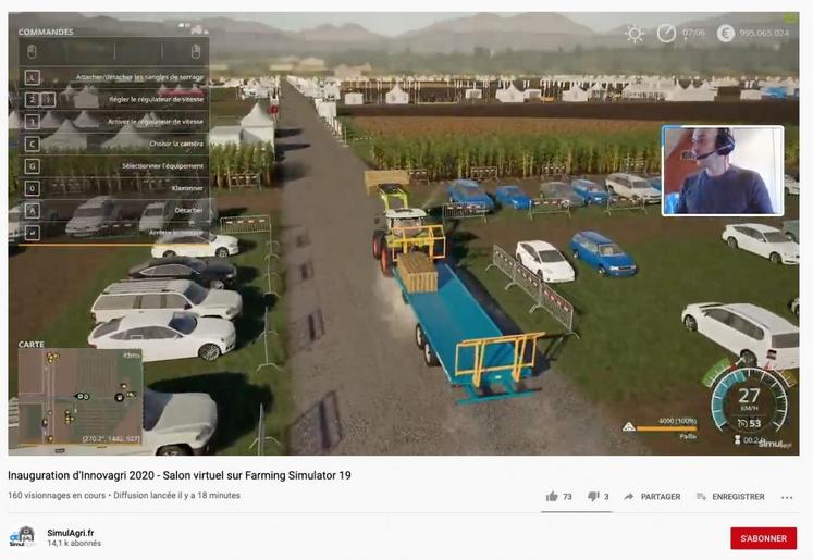 Capture d’écran de la map Innov-agri 2020, sur Farming Simulator 2019.