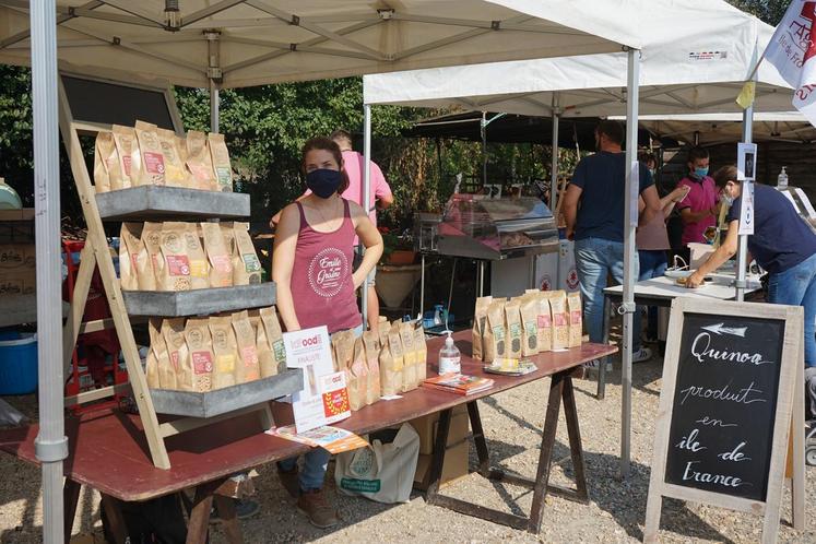 Morgane Brierre (Émile et une graine, à Soisy-sur-École, producteurs de lentilles vertes et corail, quinoa et pois chiches).