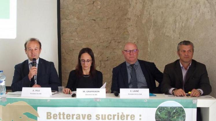 Alexandre Pelé, Milène Grapperon, directrice de la CGB Centre Val de Loire, Éric Lainé et Olivier Duguet.