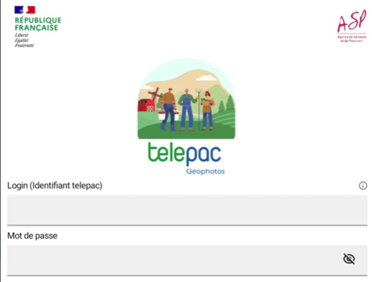L'application Telepac Géophotos.