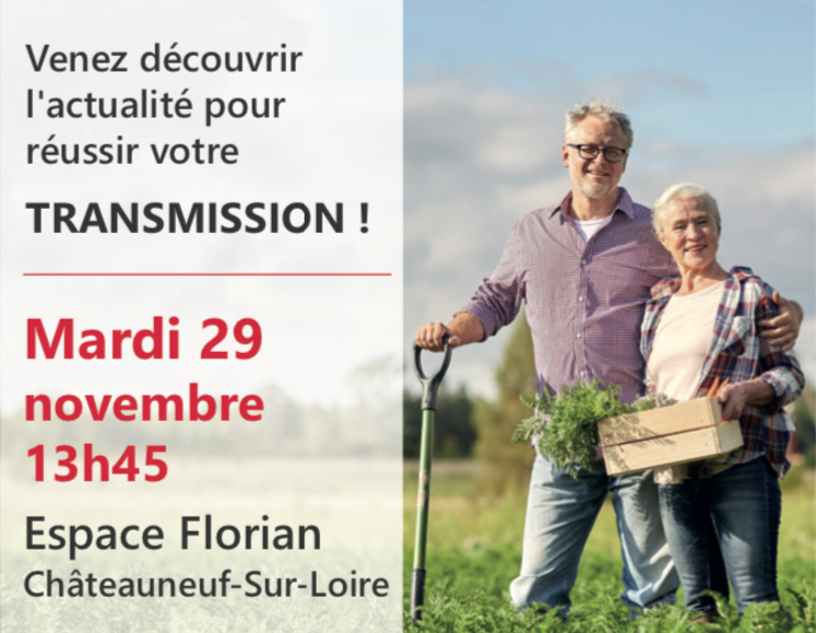 Forum transmission mardi 29 novembre à Châteauneuf-sur-Loire