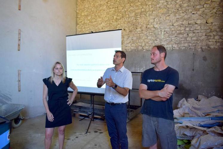 Virginie Farcy, Bruno Huchet et Antoine Souaze.