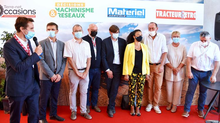 Responsables départementaux et régionaux des OPA et élus étaient présents pour l'inauguration du salon mardi 7 septembre 2021.