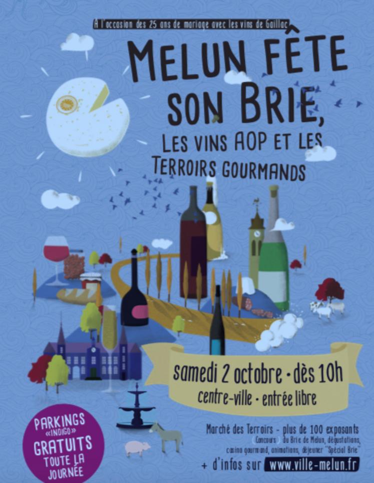 Affiche de l'événement Melun fête son brie 2021.