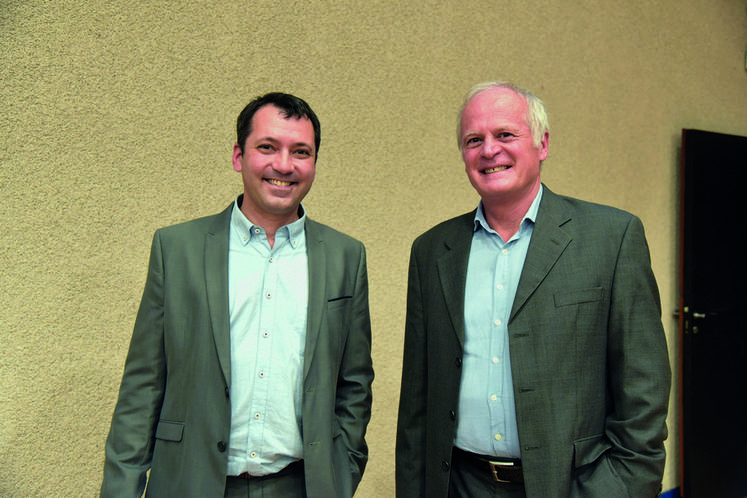 Depuis son départ, Xavier Thirouin (à d.) a laissé son siège de directeur général à Frédéric Ozanne.