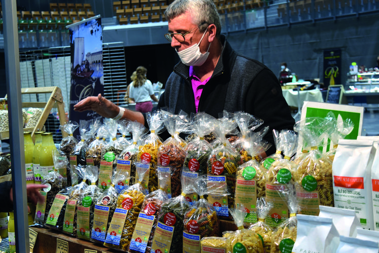 Benoît Lonqueu proposait ses pâtes sèches fabriquées en Loir-et-Cher. 