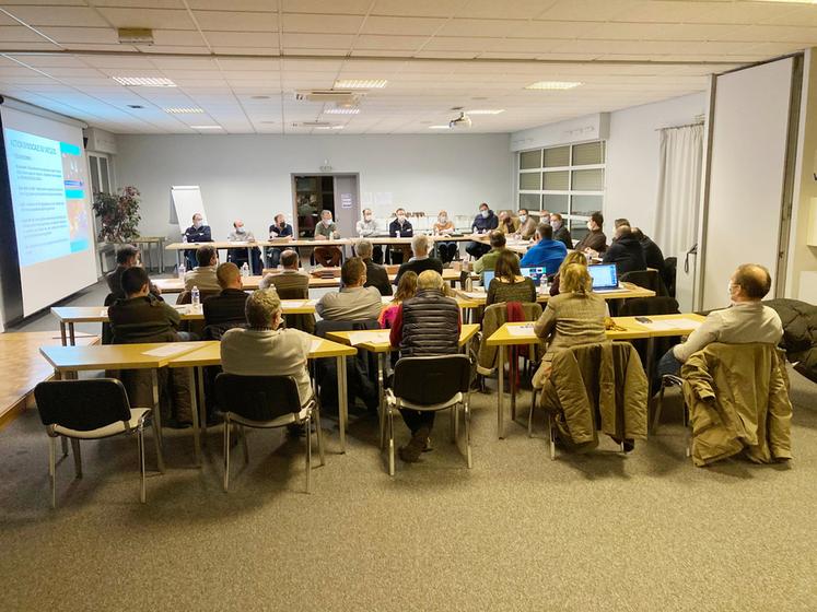 Mardi 11 janvier au Chesnay (Yvelines). Les administrateurs de la FDSEA étaient réunis pour le premier temps de travail de l'année.