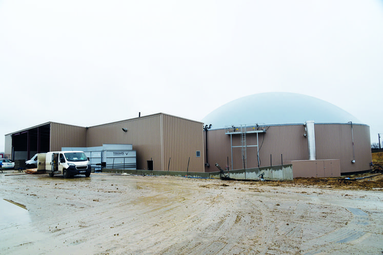 L’unité Agri-biogaz de la Brie en travaux. Un an aura été nécessaire depuis le premier coup de pelle sur le chantier jusqu'à la première injection de gaz.