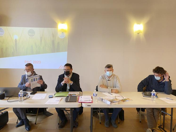 Giremoutiers, mercredi 26 janvier. La réforme de la Pac et l'important travail mené par les représentants agricoles ont été longuement abordés par Cyrille Milard.