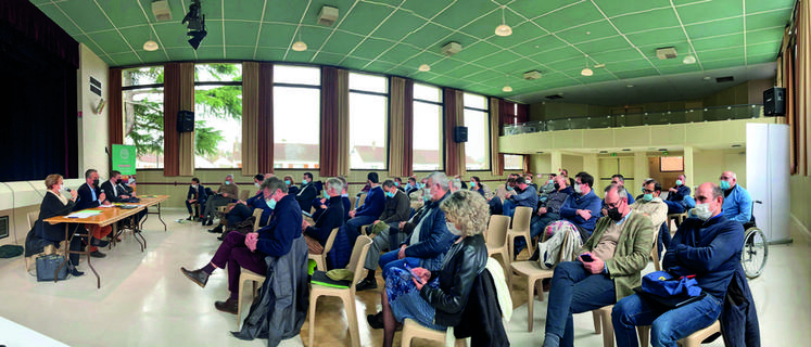 Le 3 février à Ennery (Val-d'Oise) lors des assemblées générales du Vexin, du Pays de France et de l'Union du Val-d'Oise.