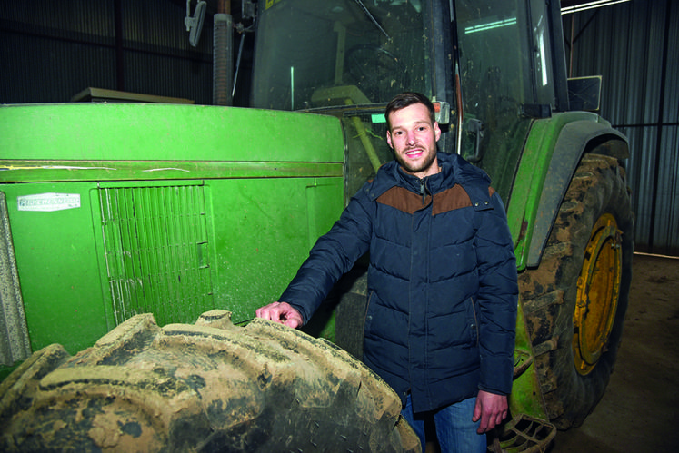 Le 22 février, à Péronville. À la tête d'une exploitation céréalière de 80 hectares depuis 2018, Guillaume Chenu est le nouveau président de JA 28.