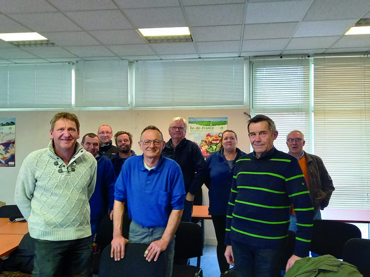 À Cergy (Val-d'Oise), lundi 7 mars, lors de l'assemblée générale du syndicat agricole de Cergy et des communes avoisinantes.