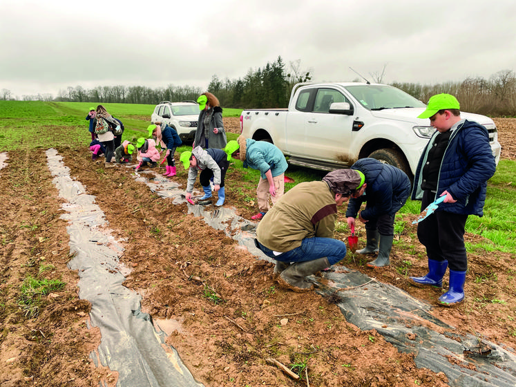 Le 15 mars à Illiers-Combray, plantation de haies organisée par la FDC 28.
