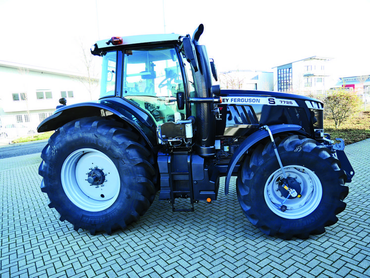 Un système intégré est également possible pour les tracteurs équipés d'essieux avec arbre coulissant.