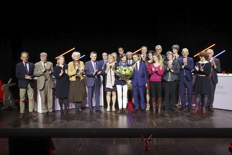 À Neuilly-sur-Seine (Hauts-de-Seine), le 30 mars. L'assemblée générale du Crédit agricole d'Île-de-France était la dernière d'Etienne de Magnitot en tant que président. Il a été chaleureusement remercié par son conseil d'administration et l'ensemble de la salle, en présence de sa famille.