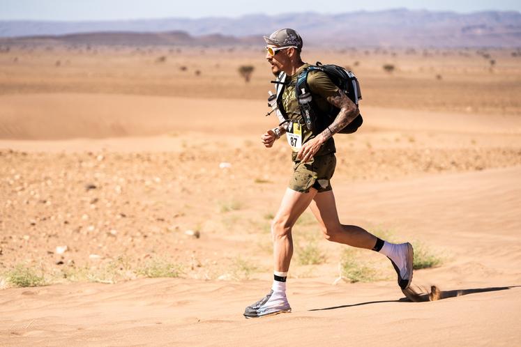 Geoffrey Plisson est arrivé dixième de son deuxième Marathon des sables.