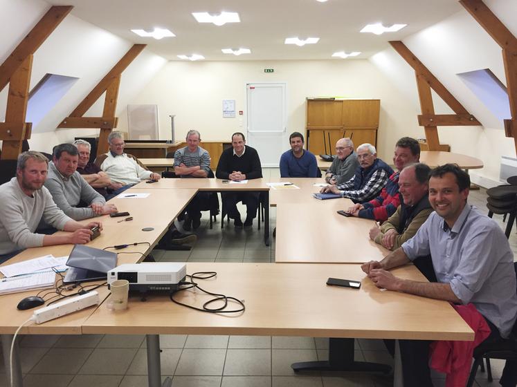 Le 25 avril à Mantes (Yvelines) lors du conseil d'administration de l'Union des syndicats de la région mantaise.