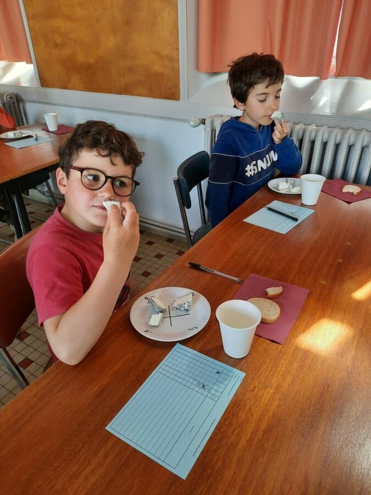 Au concours de Thorée-la-Rochette, vins et fromages ont été départagés par des jurés adultes. Les scolaires ont aussi été jurés. Après avoir été initiés à la dégustation de jus et de fromages, ils ont départagé les produits. 