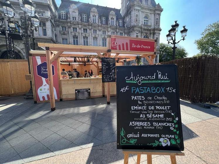 Une pasta-box était proposée à la vente avec uniquement des produits locaux.