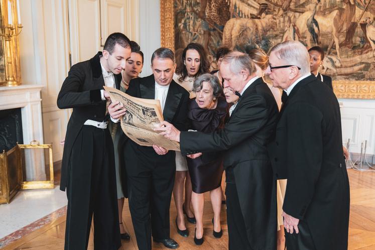 Pour ce spectacle, décors et costumes de l'époque ont été reconstitués.