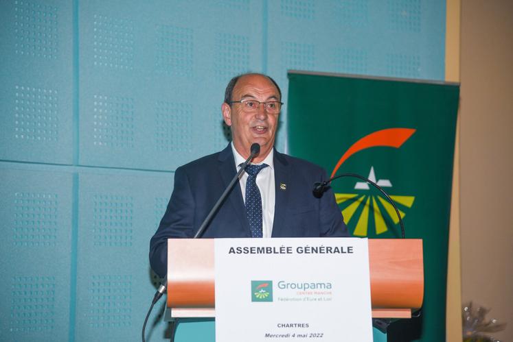 Mercredi 4 mai, à Chartres. Dominique Lecomte a présidé sa première assemblée générale de la fédération départementale de Groupama.