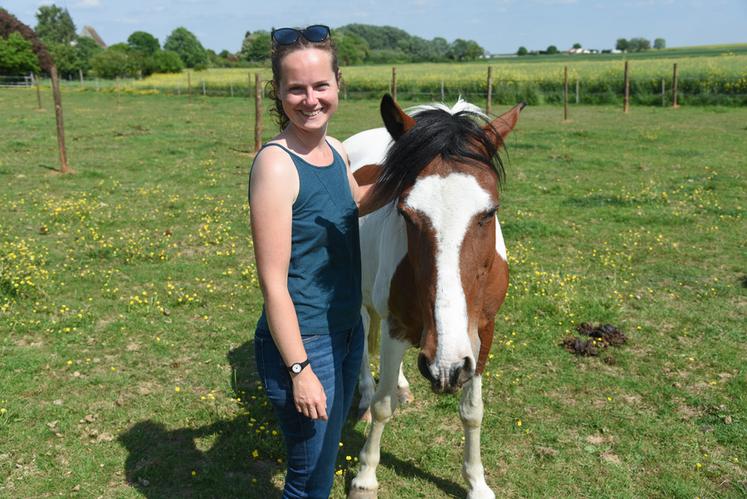 Mathilde Le Pivain et un cheval.