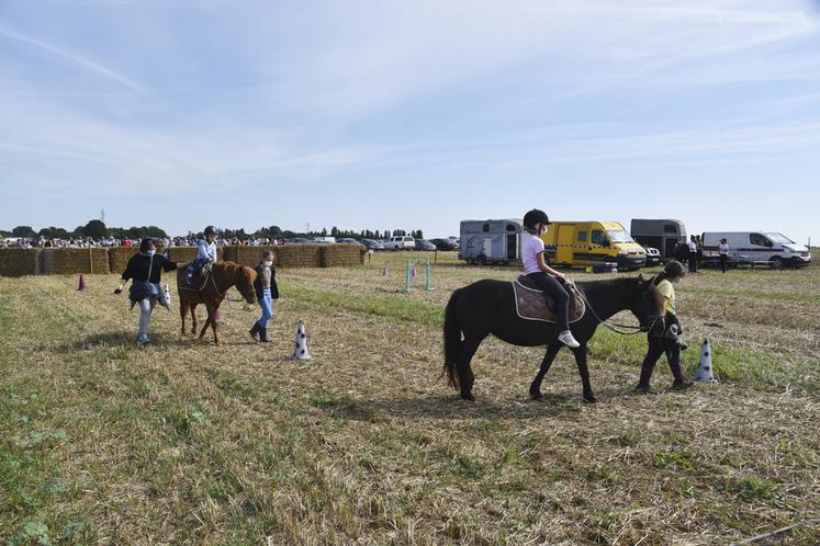 Les balades à poney font la joie des enfants. 