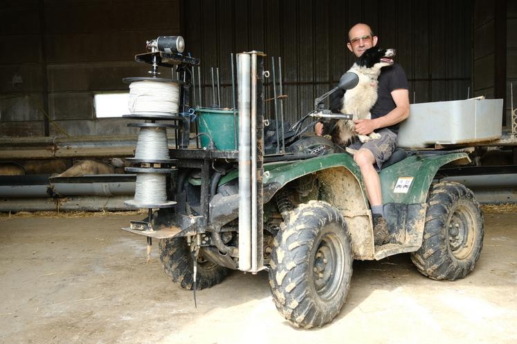 Jean-Luc Douine utilise le Clotur'Xpress pour ses brebis en pâturage tournant.