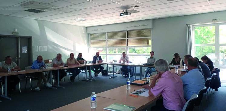 Mercredi 1er juin au Chesnay (Yvelines) lors du conseil départemental de la FDSEA Île-de-France.