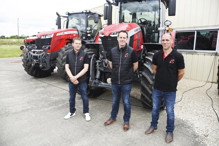 Éric Gillot, Benoît Masson et Christophe Tremier (de g. à d.), les trois associés à la tête d'Agrifarm.