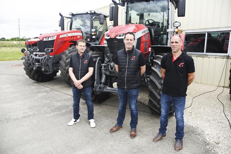 Éric Gillot, Benoît Masson et Christophe Tremier (de g. à d.), les trois associés à la tête d'Agrifarm.