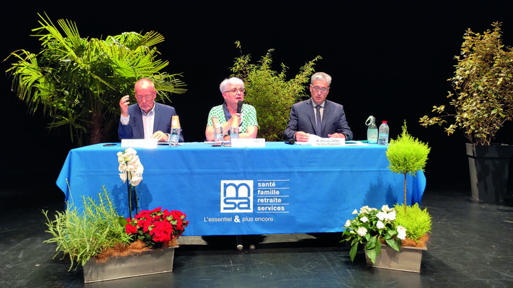 Jeudi 2 juin, à Fleury-les-Aubrais (Loiret). Cendrine Chéron a présidé l'assemblée générale de la MSA Beauce-CSur de Loire.