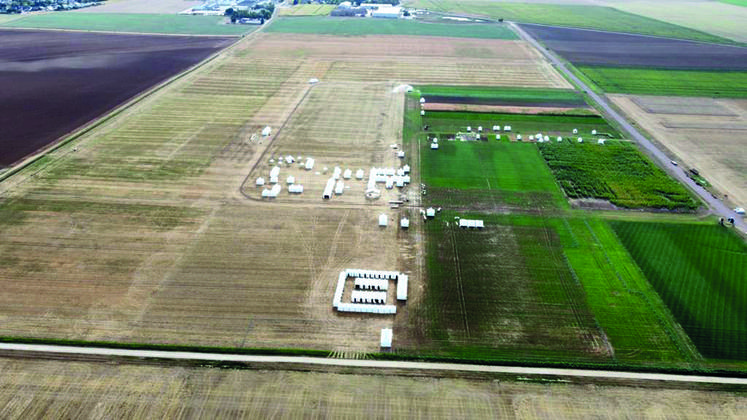 Vus du ciel, les 55 hectares qui recevront les Terres de Jim en Beauce. 