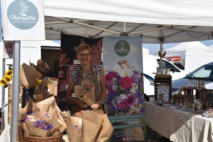 Isabelle Chanclud, productrice de fleurs à La Grande-Paroisse.