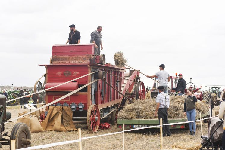 L'agriculture d'aujourd'hui mais aussi celle d'hier avec des démonstrations de battage à l'ancienne.