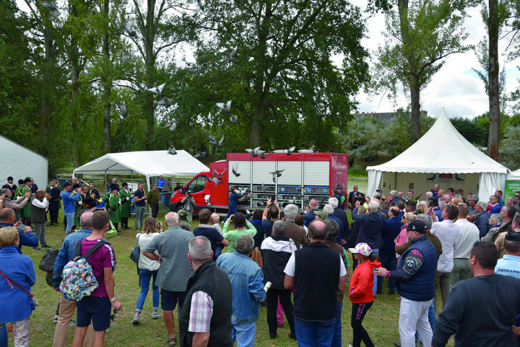 Un traditionnel envol de pigeons a été effectué afin d'inaugurer cette nouvelle édition.