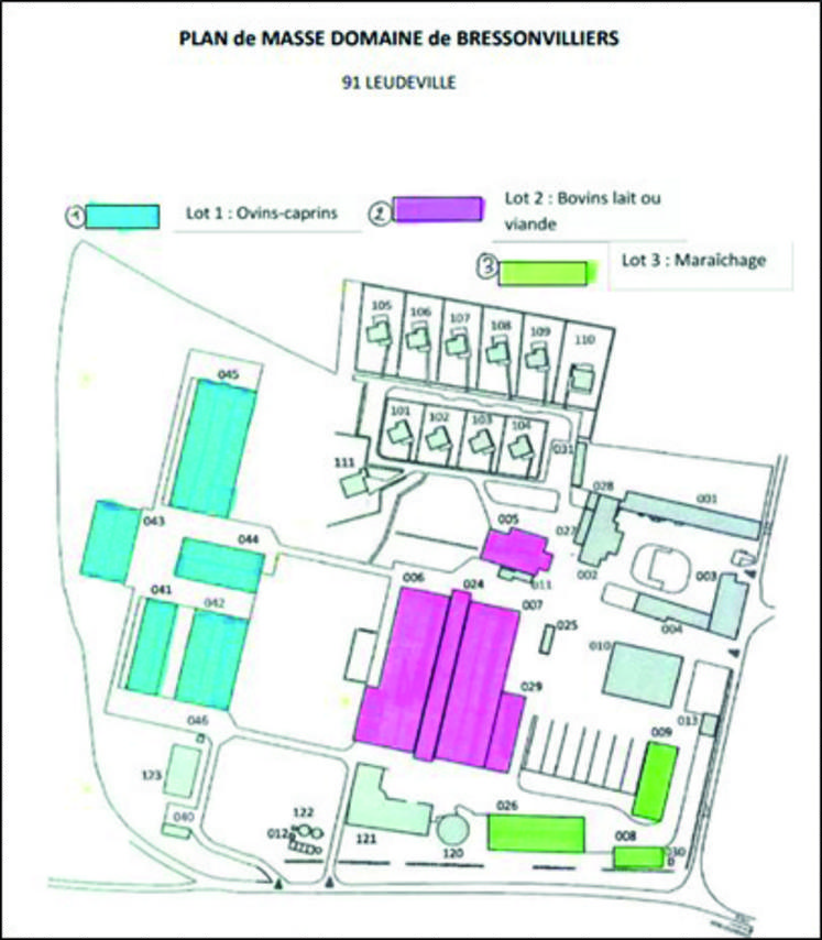 Plan de masse du domaine de Bressonvilliers, à Leudeville (Essonne). 