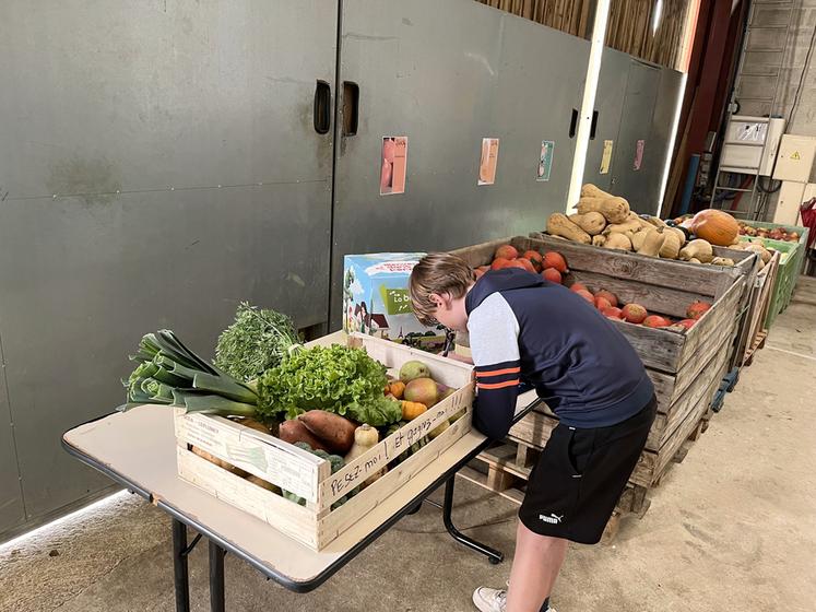 Voisenon. Dégustation de soupe de saison, vente de farine de la Ferme de Forest et exposition d'un artiste local à la Cueillette de Voisenon, sans oublier le jeu Quel est le poids d'un panier de fruits et légumes ? 