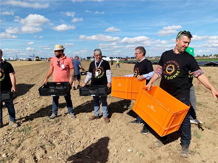 Lors des Terres de Jim début septembre, Solaal CVL avait organisé une chaîne du don et a pu bénéficier du glanage des parcelles de pommes de terre et oignons. 