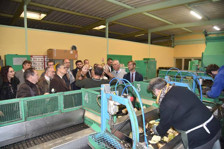 Nangis, vendredi 4 novembre. Visite du centre de réception des betteraves de la sucrerie Lesaffre.