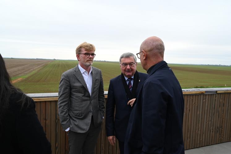 Lundi 14 novembre, à Talcy. Le ministre de l'Agriculture Marc Fesneau était présent pour lancer la Semaine de l'emploi agroalimentaire à la Ferme de la Motte.