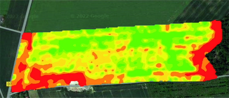 Exemple de carte de rendement.