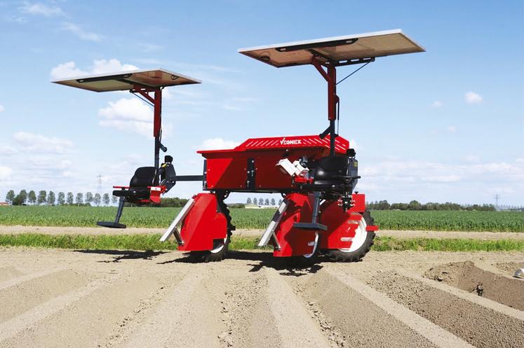 Le nouveau chariot de sélection de Vegniek est équipé d'une puissante ­batterie lithium-ion.