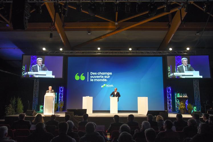 Le 8 décembre, à Chartres. Le président du groupe Scael, Éric Brault, a rappelé les valeurs de la coopérative	: engagement, ambition et proximité.