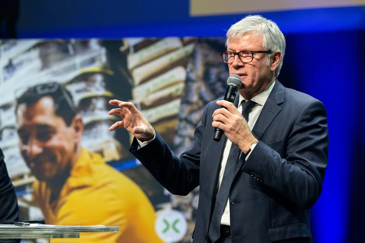Le 13 décembre, à Orléans (Loiret). Le président du groupe Axéréal, Jean-François Loiseau, s'est félicité des bonnes performances de la campagne 2021-2022.