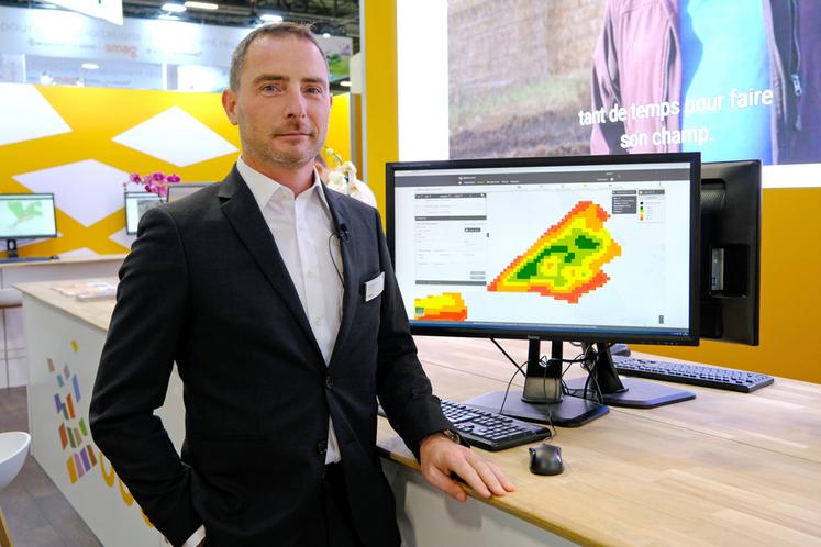 En novembre dernier, durant le Sima 2022 au Parc des expositions Paris-nord Villepinte, Éric Guémené, directeur des ventes de 365FarmNet en France, présentait le logiciel et ses options.