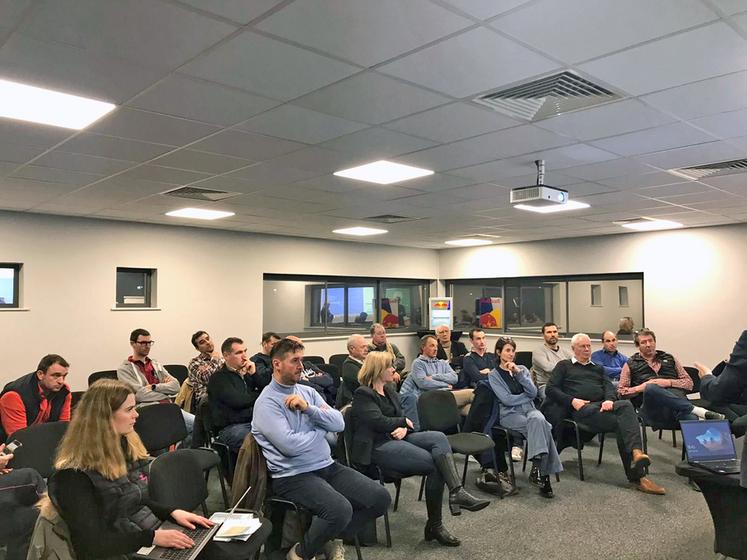 À Houdan (Yvelines) le 5 janvier, lors de l'assemblée générale du syndicat local de Houdan.