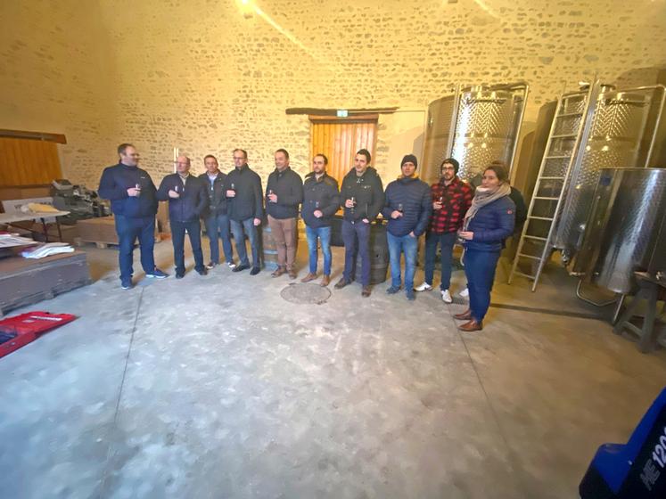 Après la partie statutaire de l'AG, les Jeunes agriculteurs ont visité un vignoble en Eure-et-Loir.