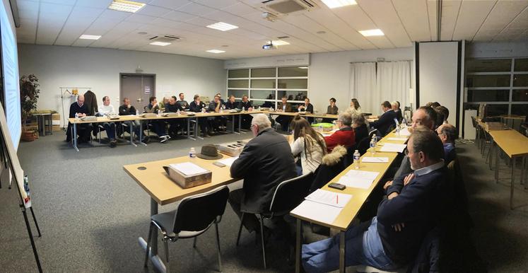 Au Chesnay (Yvelines), mardi 10 janvier lors du premier conseil d'administration de la FDSEA Île-de-France de l'année.