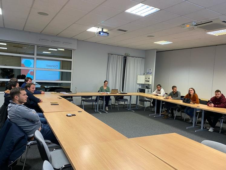 Mardi 17 janvier au Chesnay (Yvelines) lors du conseil d'administration de JA Île-de-France ouest.